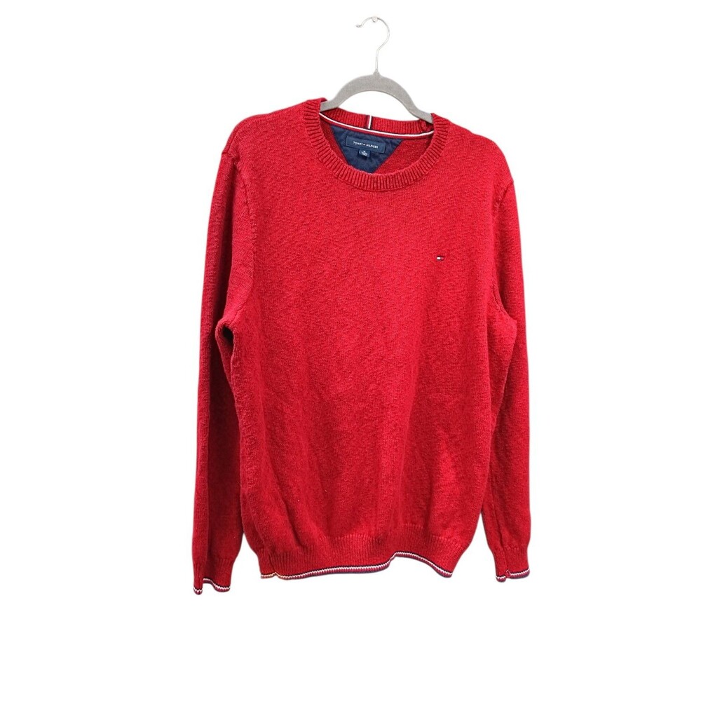 Tommy Hilfiger Mens Red Sweater Size XL
